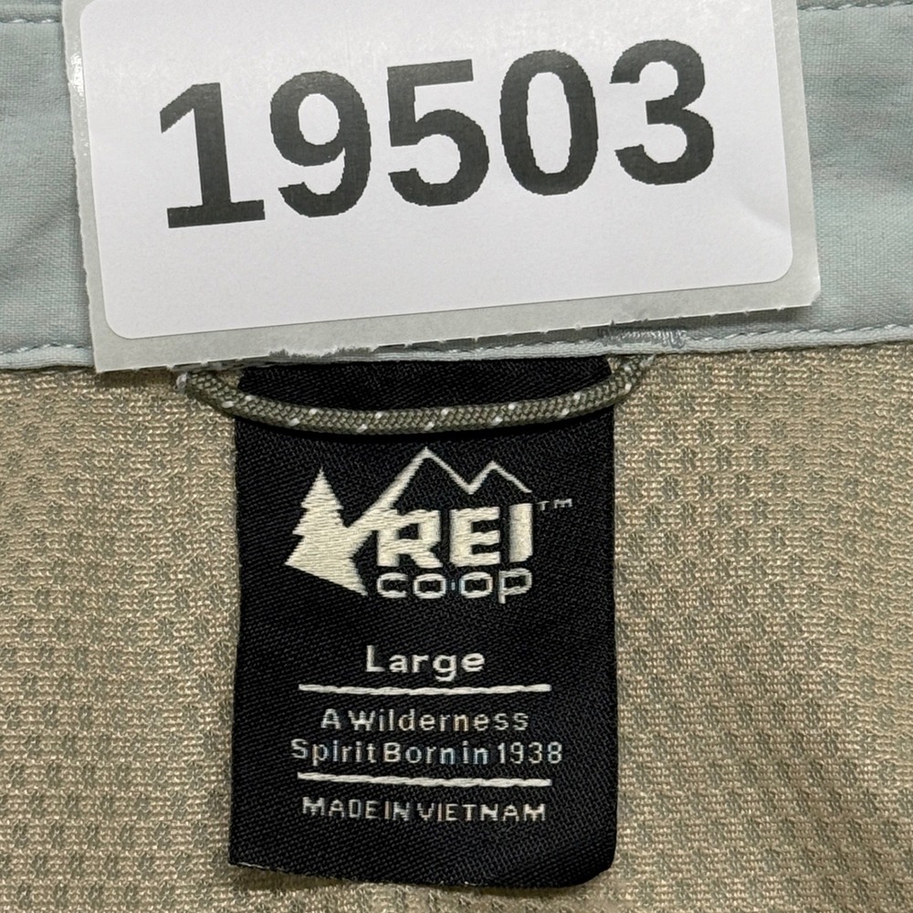 REI Co-op Shirt Womens Large Sage Green Long Sleeve Sahara Button Up Vented Top - Picture 9 of 9